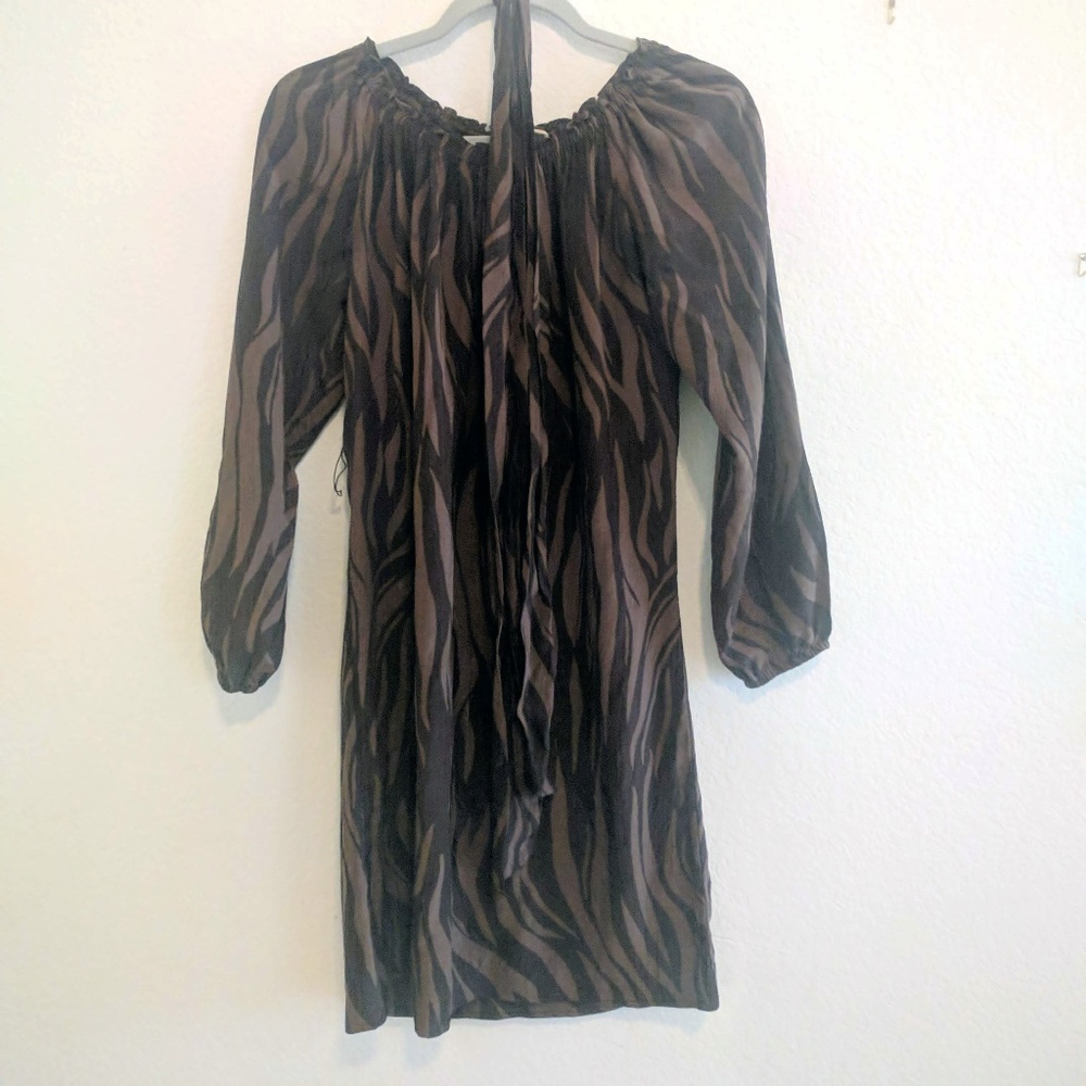 MICHAEL Michael Kors Silk Dress Zebra Print